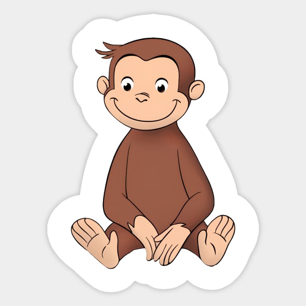 Curious George Funny Sticker by EcoEssence